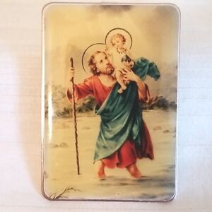 Saint Christopher Religious Metal Clip
